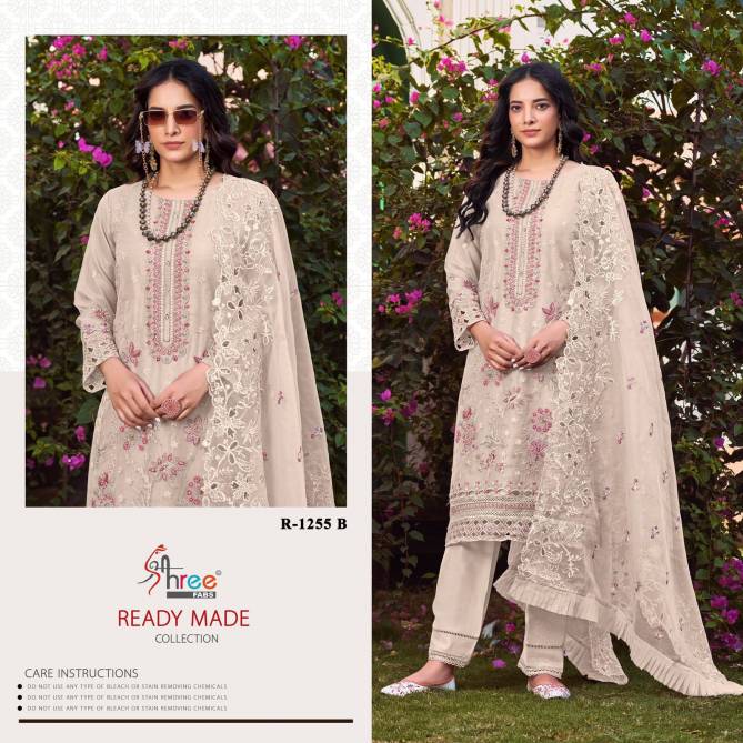R 1255 By Shree Organza Embroidery Pakistani Suits Wholesale Shop In Surat